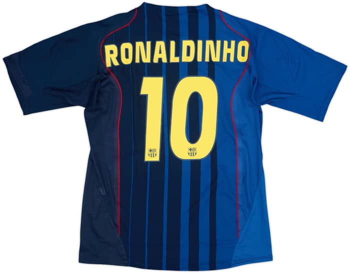 2004-05 Barcelona Away Shirt Ronaldinho #10 - 6/10 - (L)