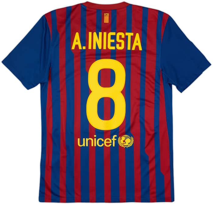 2011-12 Barcelona Home Shirt A.Iniesta #8 - 8/10 - (S)