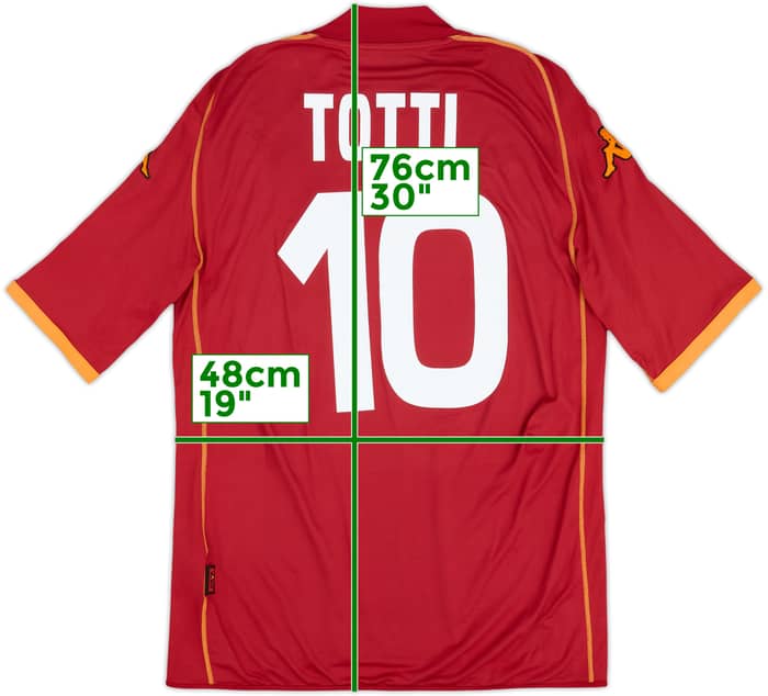 2008-09 Roma Camiseta de local Totti #10 - 6/10 - (L)