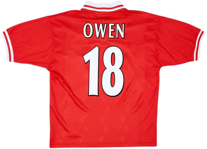 1996-98 Liverpool Home Shirt Owen #18 - 8/10 - (M)