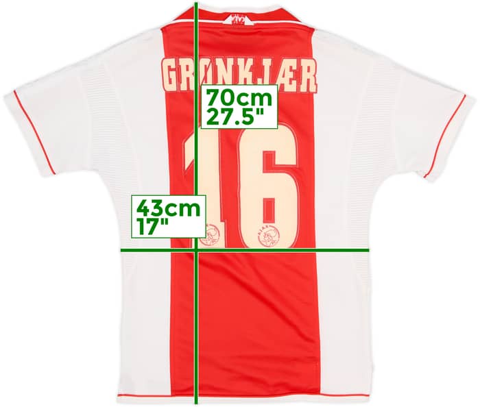 1999-00 Ajax Home Shirt Gronkjaer #16 - 6/10 - (S)