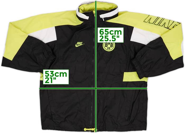 1995-96 Borussia Dortmund Nike Hooded Rain Jacket - 8/10 - (L.Boys)