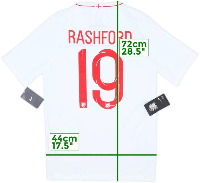 2018-19 England Home Shirt Rashford #19 (S)