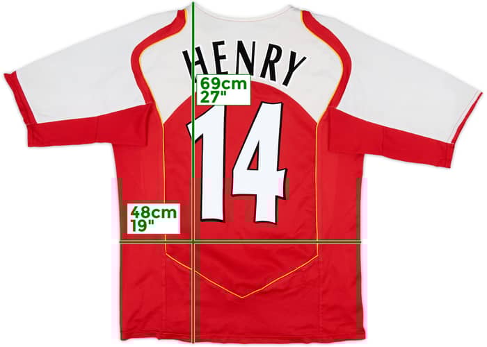 2004-05 Arsenal Home Shirt Henry #14 - 7/10 - (L)