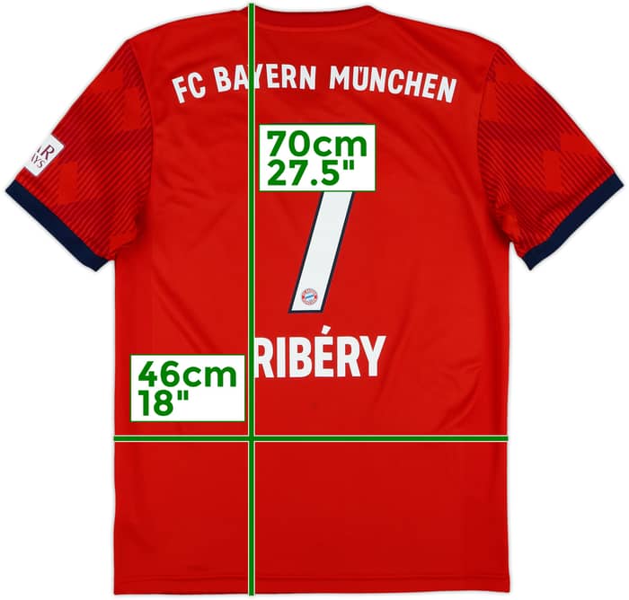2018-19 Bayern Munich Home Shirt Ribery #7 - 8/10 - (S)