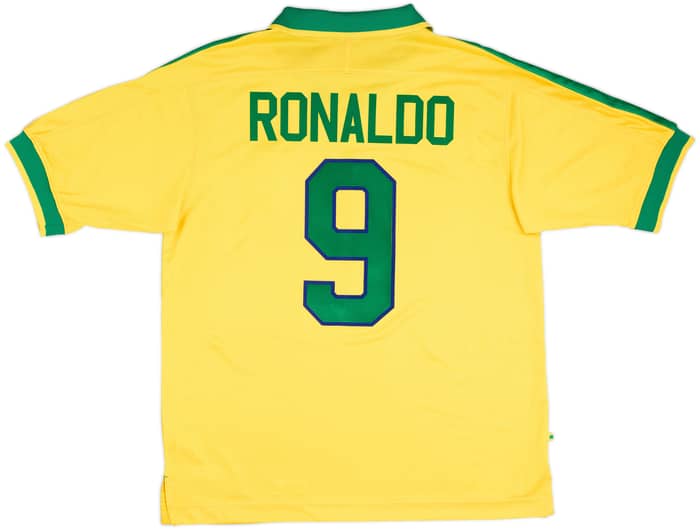 1997-98 Brazil Home Shirt Ronaldo #9 - 10/10 - (L)