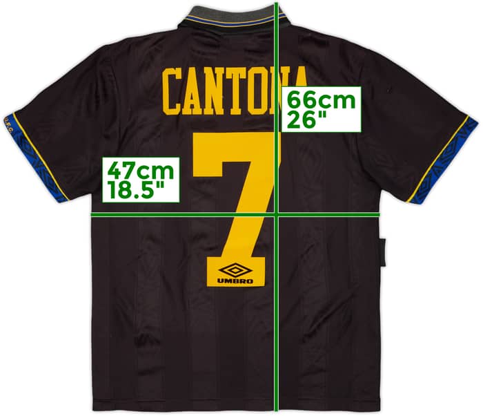 1993-95 Manchester United Away Shirt Cantona #7 - 5/10 - (S)
