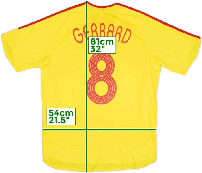 Camiseta de visitante del Liverpool 2006-07 Gerrard #8 - 10/10 - (L)