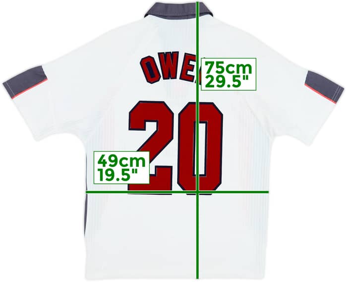 1997-99 England Home Shirt Owen #20 - 5/10 - (L)