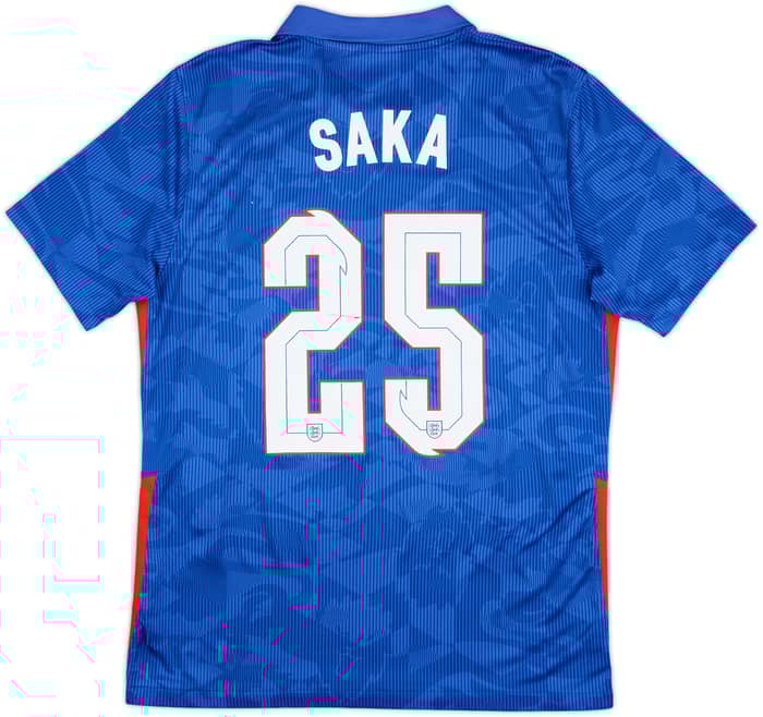2020-21 England Away Shirt Saka #25 - 7/10 - (M)