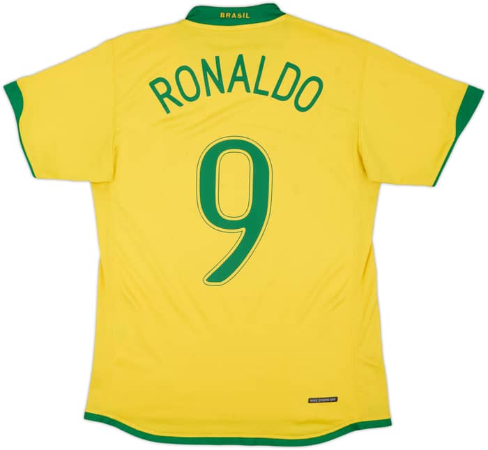 2006-08 Brazil Home Shirt Ronaldo #9 - 5/10 - (Women's M)