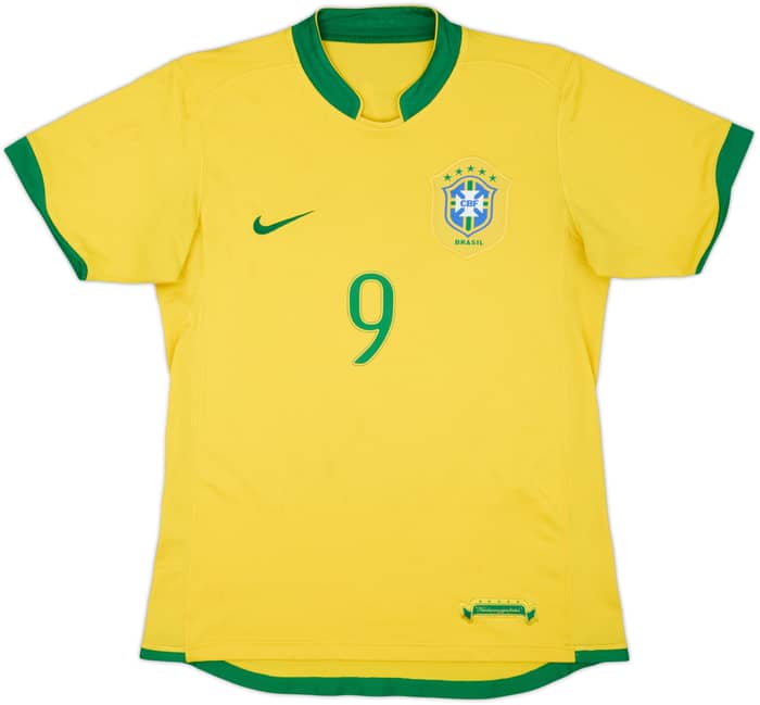 2006-08 Brazil Home Shirt Ronaldo #9 - 5/10 - (Women's M)