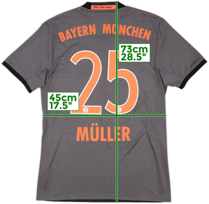 2016-17 Bayern Munich Away Shirt Muller #25 - 10/10 - (S)
