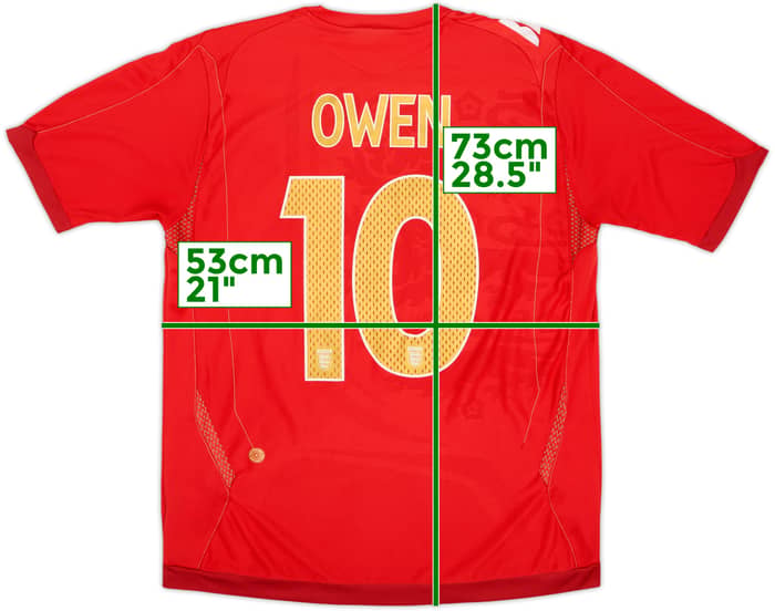 2006-08 England Away Shirt Owen #10 - 5/10 - (L)