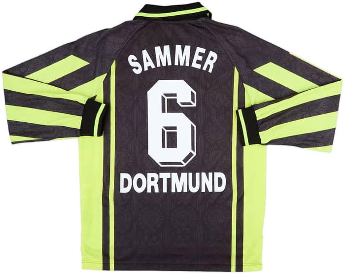 1996-97 Borussia Dortmund Away L/S Shirt Sammer #6 - 8/10 - (S)