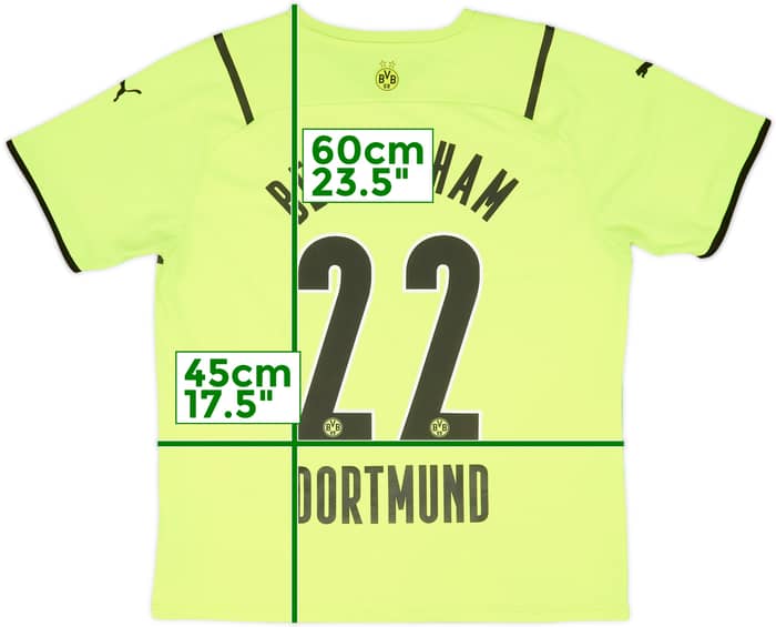 2021-22 Borussia Dortmund European Home Shirt Bellingham #22 - 7/10 - (L)