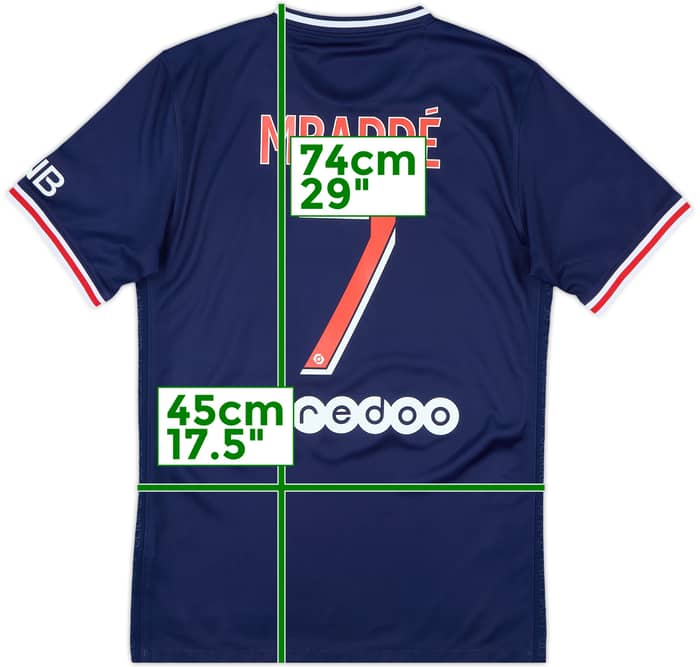 2020-21 Paris Saint-Germain Home Shirt Mbappe #7 - 10/10 - (S)