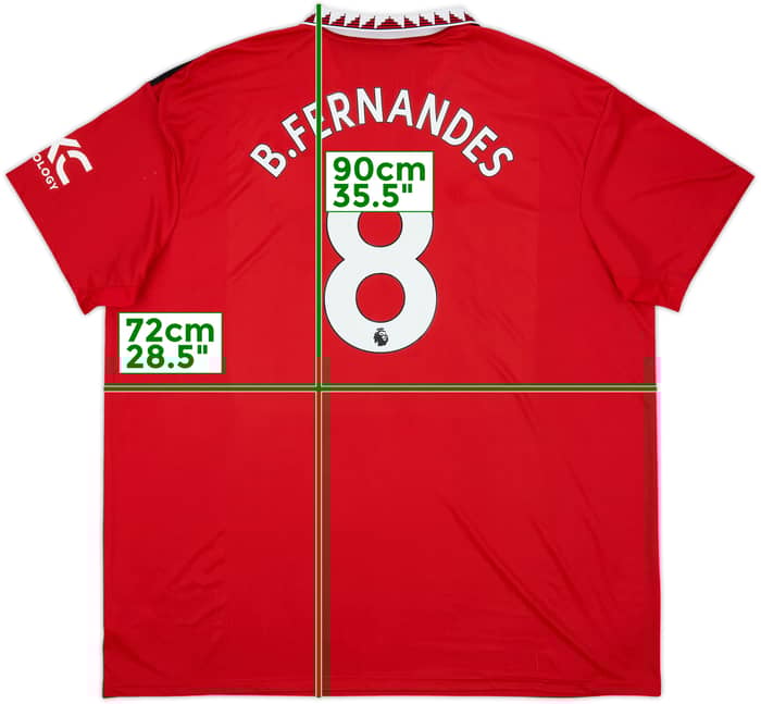 2022-23 Manchester United Home Shirt B.Fernandes #8 - 8/10 - (3XL)
