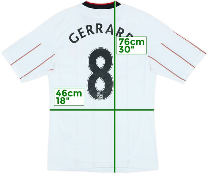 2010-11 Liverpool Away Shirt Gerrard #8 - 6/10 - (S)