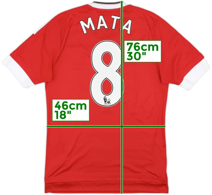 2015-16 Manchester United Home Shirt Mata #8 - 8/10 - (S)