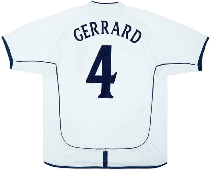 2001-03 England Home Shirt Gerrard #4 - 6/10 - (XL)