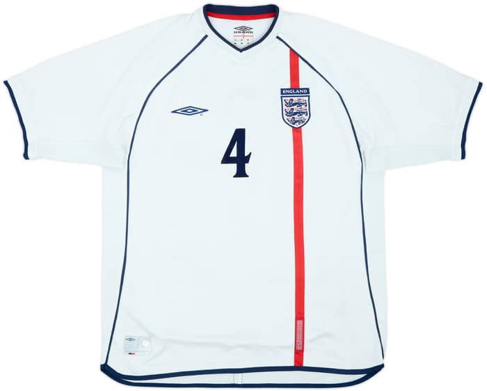 2001-03 England Home Shirt Gerrard #4 - 6/10 - (XL)