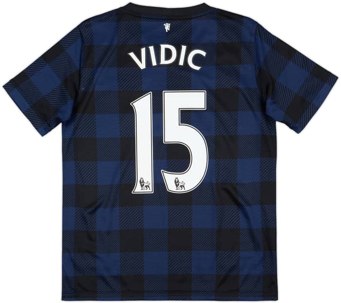 2013-14 Manchester United Away Shirt Vidic #15 - 9/10 - (XL.Boys)