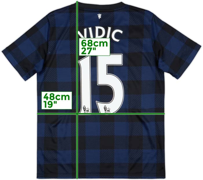 2013-14 Manchester United Away Shirt Vidic #15 - 9/10 - (XL.Boys)