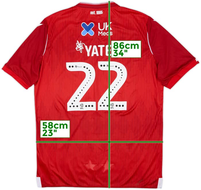 2019-20 Nottingham Forest Home Shirt Yates #22 - 10/10 - (4XL)