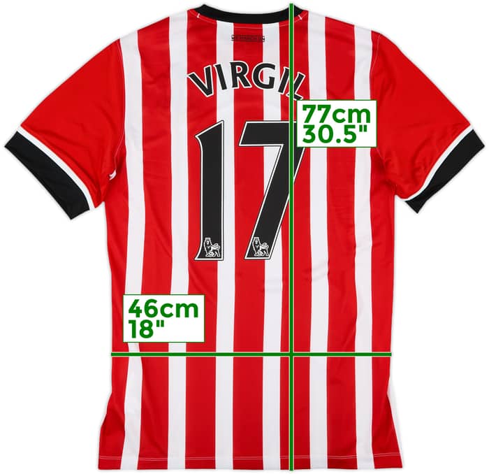 2016-17 Southampton Home Shirt Virgil #17 - 10/10 - (M)