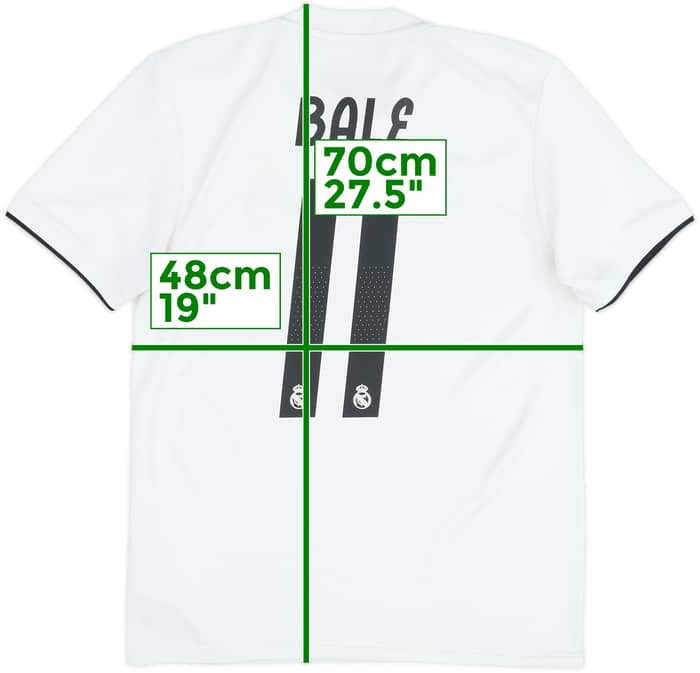2018-19 Real Madrid Home Shirt Bale #11 - 7/10 - (S)
