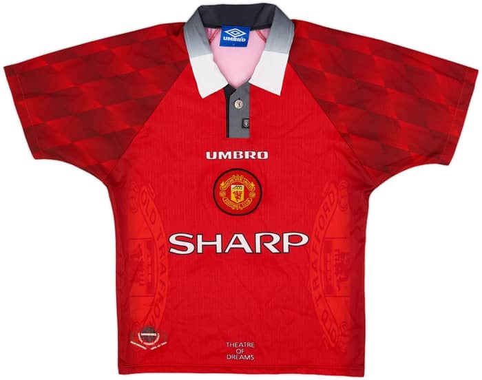 1996-98 Manchester United Home Shirt Giggs #11 - 7/10 - (Y)