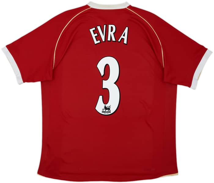2006-07 Manchester United Home Shirt Evra #3 - 6/10 - (L)