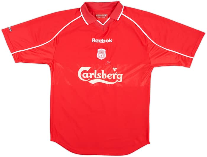 2000-02 Liverpool Home Shirt Gerrard #17 - 7/10 - (XL.Boys)