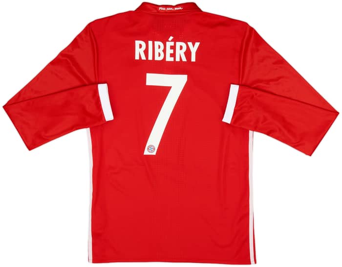 2016-17 Bayern Munich Player Issue Home L/S Shirt Ribery #7 - 9/10 - (M)