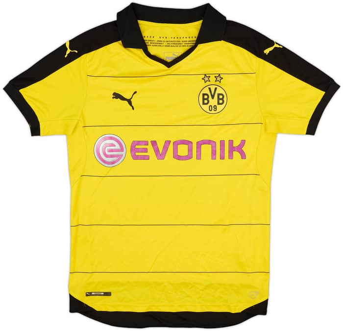 2015-16 Borussia Dortmund Home Shirt Aubameyang #17 - 7/10 - (S)