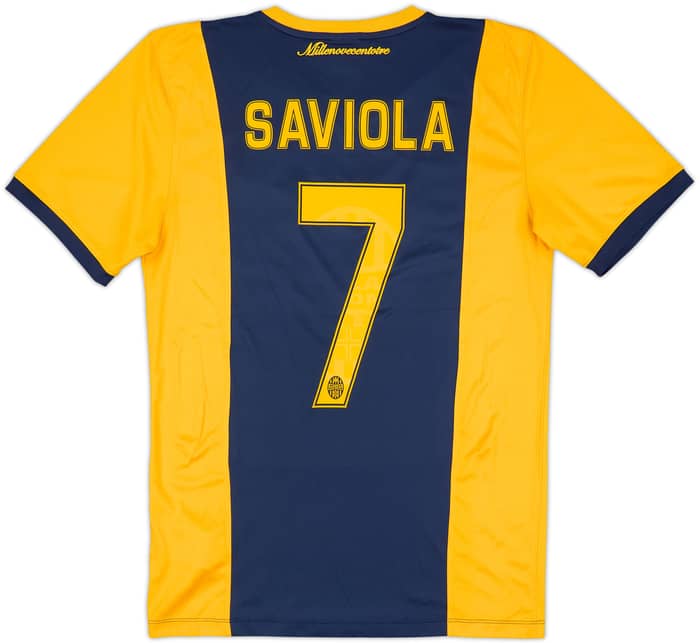 2014-15 Hellas Verona Home Shirt Saviola #7 - 8/10 - (S)