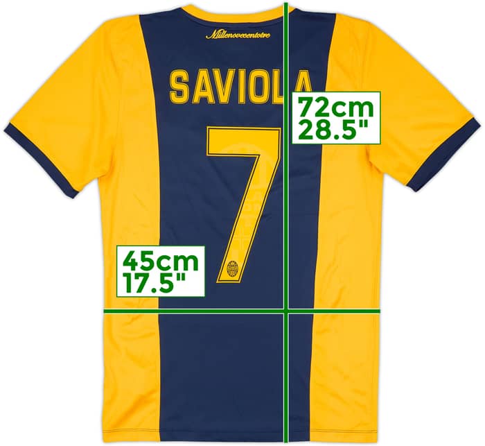 2014-15 Hellas Verona Home Shirt Saviola #7 - 8/10 - (S)