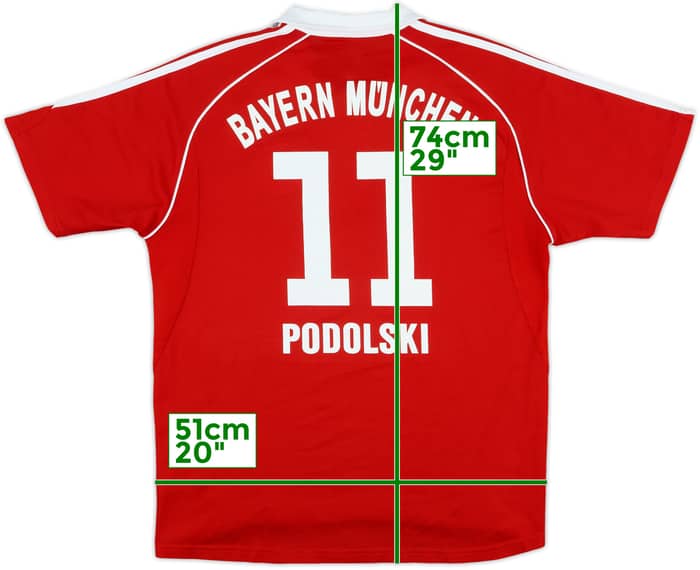2005-06 Bayern Munich Home Shirt Podolski #11 - 8/10 - (XL.Boys)