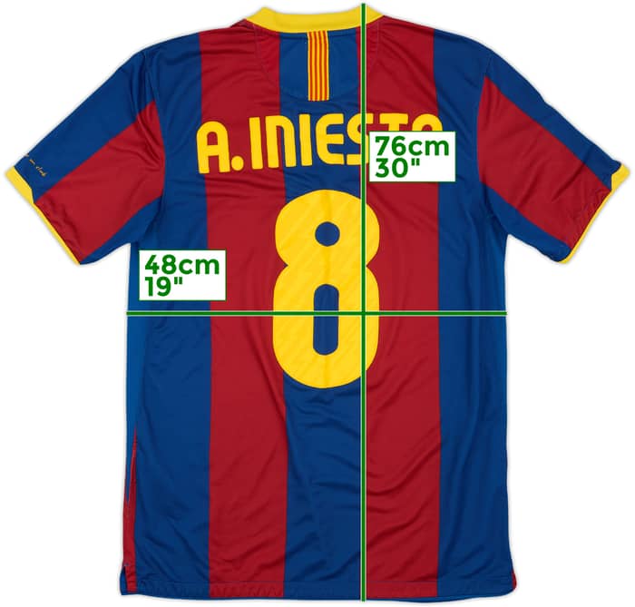 2010-11 Barcelona Home Shirt A.Iniesta #8 - 6/10 - (M)