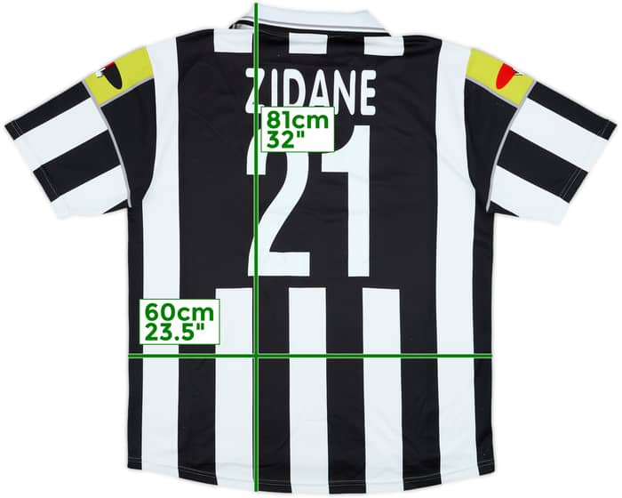 2000-01 Juventus Ciaoweb Home Shirt Zidane #21 - 6/10 - (L)