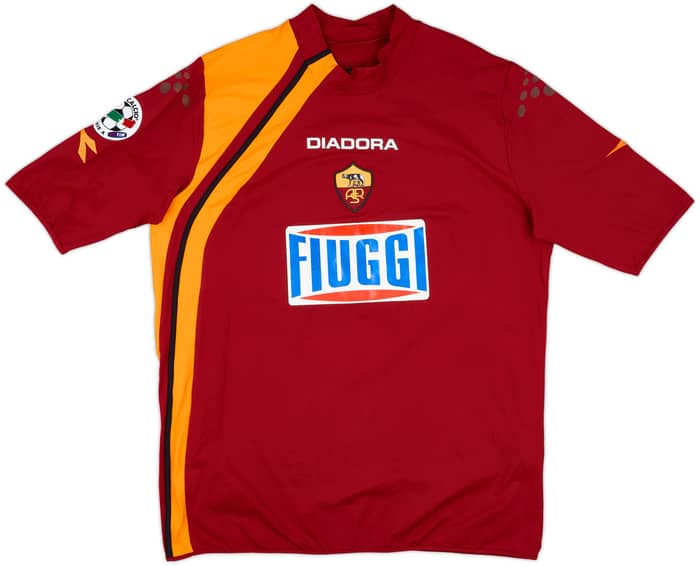 2005-06 Roma Match Issue Home Shirt Mancini #30