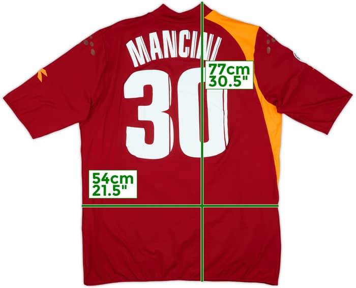 2005-06 Roma Match Issue Home Shirt Mancini #30