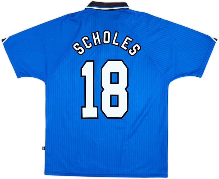 1996-98 Manchester United Third Shirt Scholes #18 - 8/10 - (L)