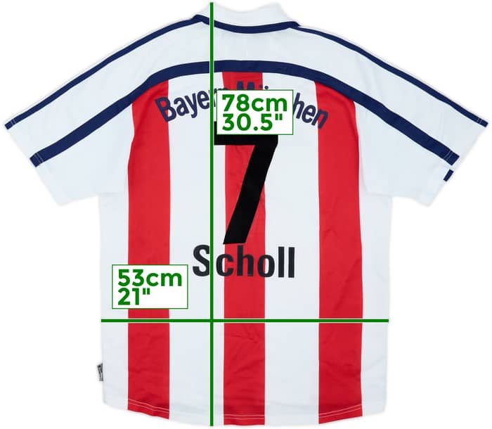 2000-01 Bayern Munich Away Shirt Scholl #7 - 8/10 - (M)