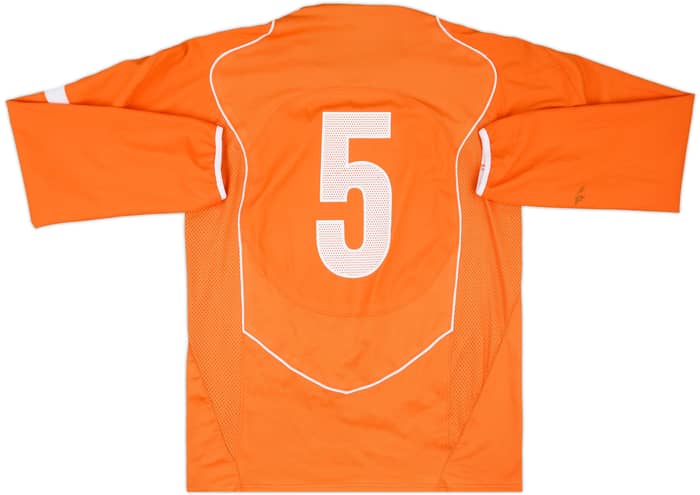 2004-06 Netherlands Player Issue Home L/S Shirt #5