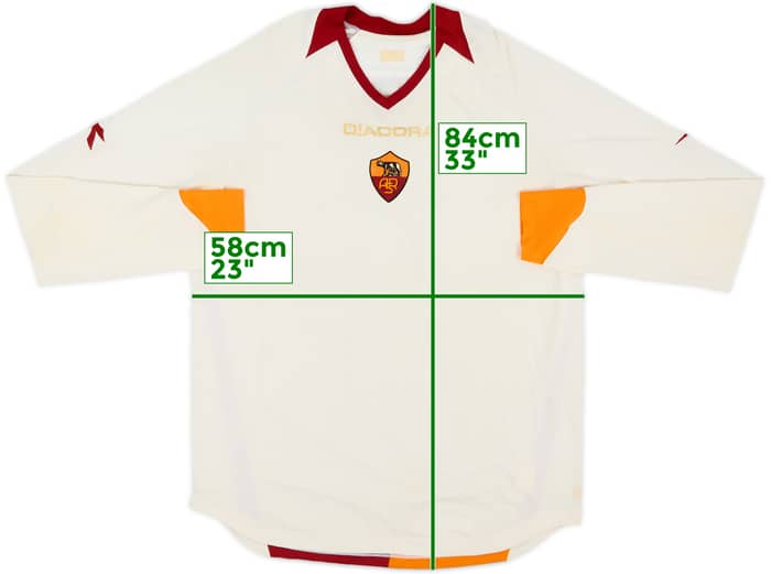 2006-07 Roma Away L/S Shirt - 4/10 - (XL)