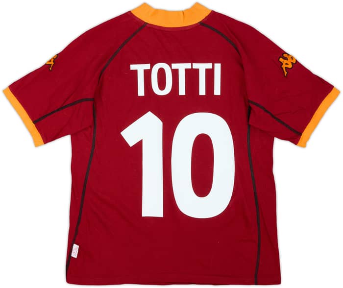2001-02 Roma Home Shirt Totti #10 - 8/10 - (XL.Boys)