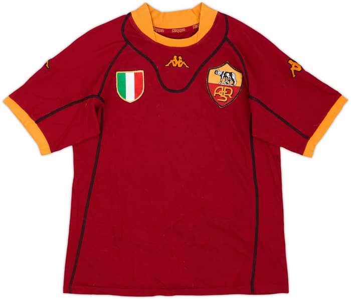 2001-02 Roma Home Shirt Totti #10 - 8/10 - (XL.Boys)