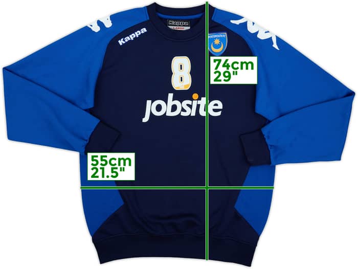 2011-12 Portsmouth Kappa Player Issue Sweat Top #8 - 7/10 - (L)
